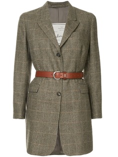 Giuliva Heritage Collection блейзер в клетку с ремнем
