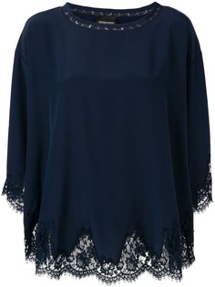 Ermanno Ermanno блузка с кружевной отделкой