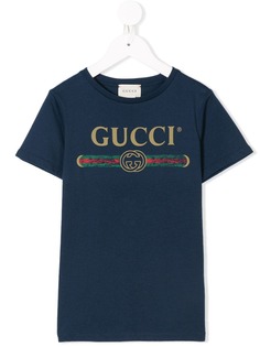 Gucci Kids футболка с логотипом