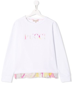 Emilio Pucci Junior джемпер с контрастным логотипом