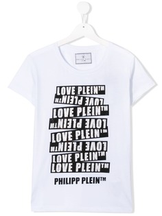 Philipp Plein Junior embellished logo T-shirt
