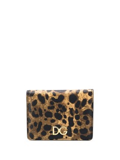 Dolce & Gabbana маленький кошелек с леопардовым принтом