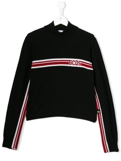 Gcds Kids джемпер с контрастными полосками и логотипом