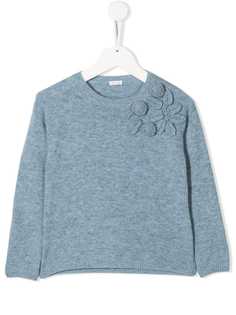 Il Gufo трикотажный джемпер с цветочным декором