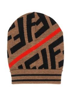 Fendi Kids FF logo beanie