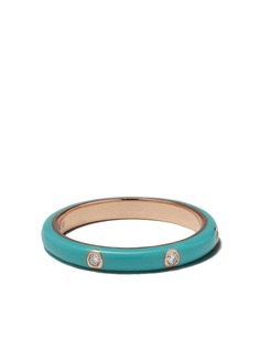 Ef Collection кольцо из розового золота с эмалью и бриллиантами