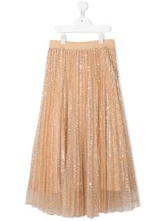 Monnalisa длинная юбка с пайетками