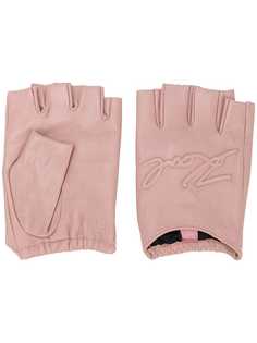 Karl Lagerfeld перчатки без пальцев с логотипом