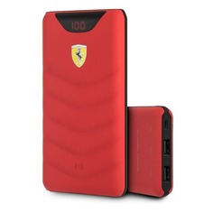 Внешний аккумулятор (Power Bank) Ferrari Rubber, 10000мAч, красный [feopbw10kqure] Noname