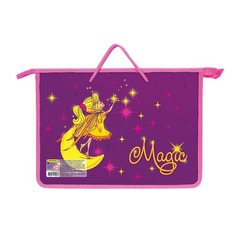 Папка для тетрадей Silwerhof 670873 Феечка A4 340х245х40мм 1отд. пластик на молнии руч.шнурки 6 шт./кор.