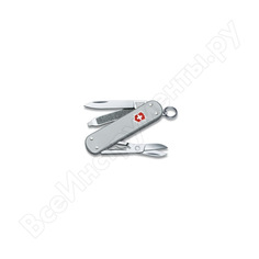 Нож-брелок victorinox classic alox 0.6221.26 58 мм, 5 функций, серебристый