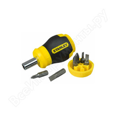 Отвертка stubby multibit stanley 0-66-357