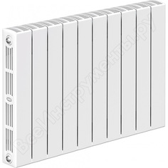Биметаллический радиатор rifar supremo 500, 4 секции, боковое подключение, белый ral 9016 s 500-4