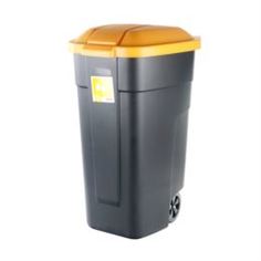Емкости и мешки для мусора Контейнер для мусора на колёсах Curver черный/желтый
