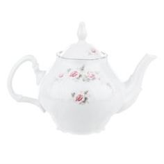 Заварочные чайники и френч-прессы Чайник 1200 мл; декор Бледные розы, отводка платина Thun1794
