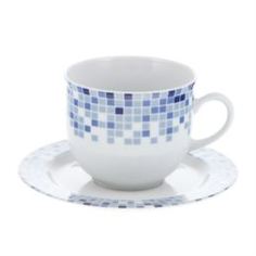 Чайные пары и сервизы Чашка высокая с блюдцем 155 мм Thun1794 декор Мозаика