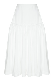 Белая юбка миди с кокеткой Maison Bohemique