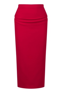 Красная облегающая юбка-миди No21