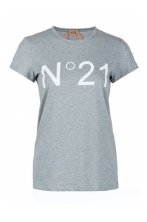 Серая футболка с логотипом No21