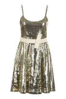 Золотистое платье с пайетками Blugirl