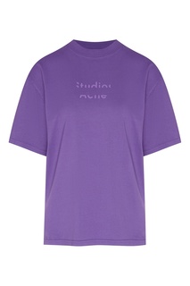 Фиолетовая футболка с логотипом Acne Studios