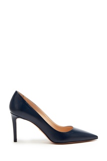 Синие лакированные туфли Prada