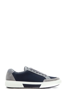 Нейлоновые кеды со вставками из замши Prada