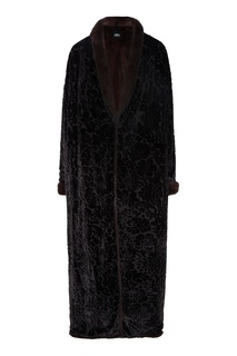 Черное пальто из меха норки Alena Akhmadullina