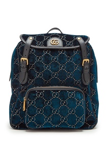 Бархатный рюкзак с монограммой GG Gucci