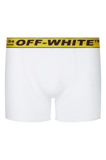 Белые боксеры с логотипом Off White