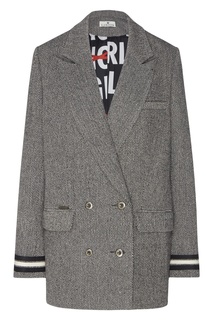 Двубортный темный жакет Laroom