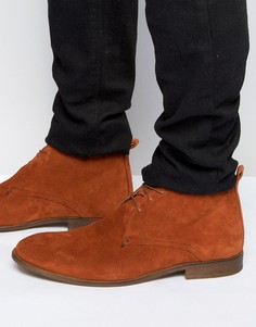 Светло-коричневые замшевые ботинки с натуральной подошвой ASOS - Рыжий