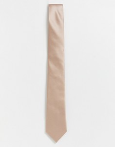 Однотонный атласный галстук Gianni Feraud - Розовый