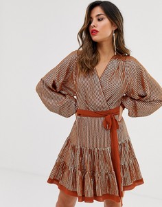 Приталенное платье мини с отделкой пайетками ASOS DESIGN - Мульти