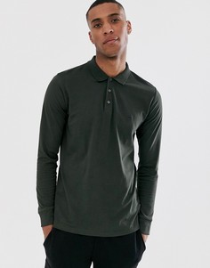 Трикотажная футболка-поло с длинными рукавами French Connection - Зеленый