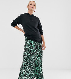 Асимметричная юбка макси на пуговицах с цветочным принтом ASOS DESIGN Maternity - Мульти