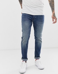 Узкие джинсы со средним эффектом поношенности G-Star 3301 - Синий