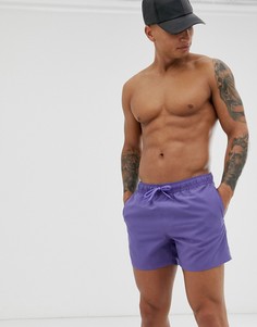 Фиолетовые короткие шорты для плавания ASOS DESIGN - Синий
