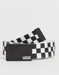 Ремень в шахматную клетку Vans Depster II - Черный