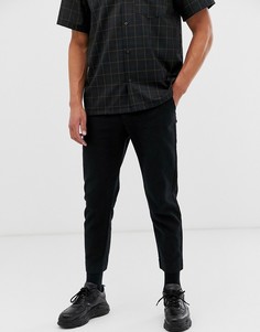 Черные саржевые брюки Weekday Arbus - Черный