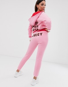 Джоггеры с завышенной талией и принтом Juicy Couture Black Label - Розовый