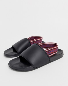 Черные шлепанцы с ремешком через пятку ASOS DESIGN - Черный