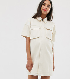 Джинсовое платье-рубашка ASOS DESIGN Maternity - Белый