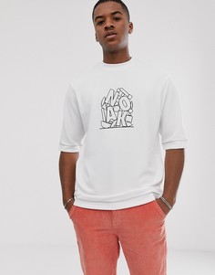 Фактурная oversize-футболка с логотипом Noak - Белый