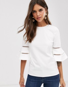 Топ с расклешенными рукавами Ted Baker - Holilla - Белый