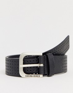Черный ремень с перфорацией Jack & Jones - Черный