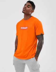 Оранжевая футболка Napapijri Sox - Оранжевый