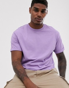 Свободная фиолетовая футболка Bershka Join Life - Фиолетовый