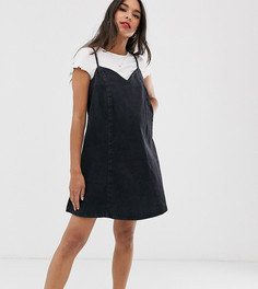 Короткое приталенное платье на бретельках с вырезом в форме сердца ASOS DESIGN Maternity - Черный