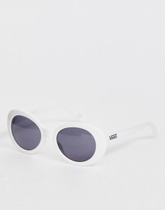 Круглые солнцезащитные очки в белой оправе Vans - Белый
